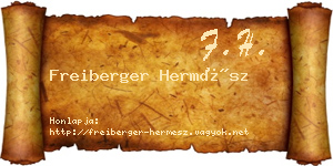 Freiberger Hermész névjegykártya